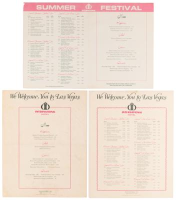 Lot #667 Elvis Presley (3) International Hotel Las Vegas Menus from the Early 1970s - Image 5