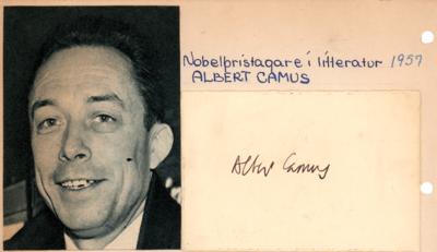 Lot #526 Albert Camus Signature