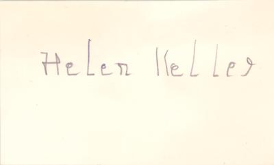 Lot #265 Helen Keller Signature