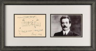 Lot #576 Giacomo Puccini Autograph Musical