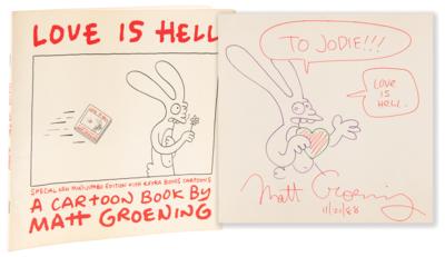 Lot #509 Matt Groening Signed Sketch in Book -