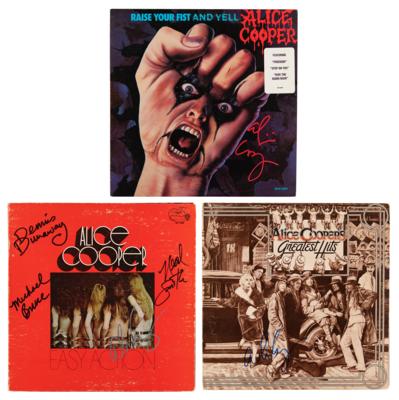Lot #634 Alice Cooper (3) Signed Albums - Raise