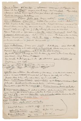 Lot #183 Henri Becquerel Handwritten Notes on Radioactivity - Image 2