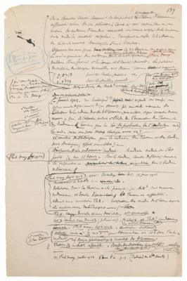 Lot #183 Henri Becquerel Handwritten Notes on Radioactivity - Image 3