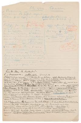 Lot #183 Henri Becquerel Handwritten Notes on Radioactivity - Image 5