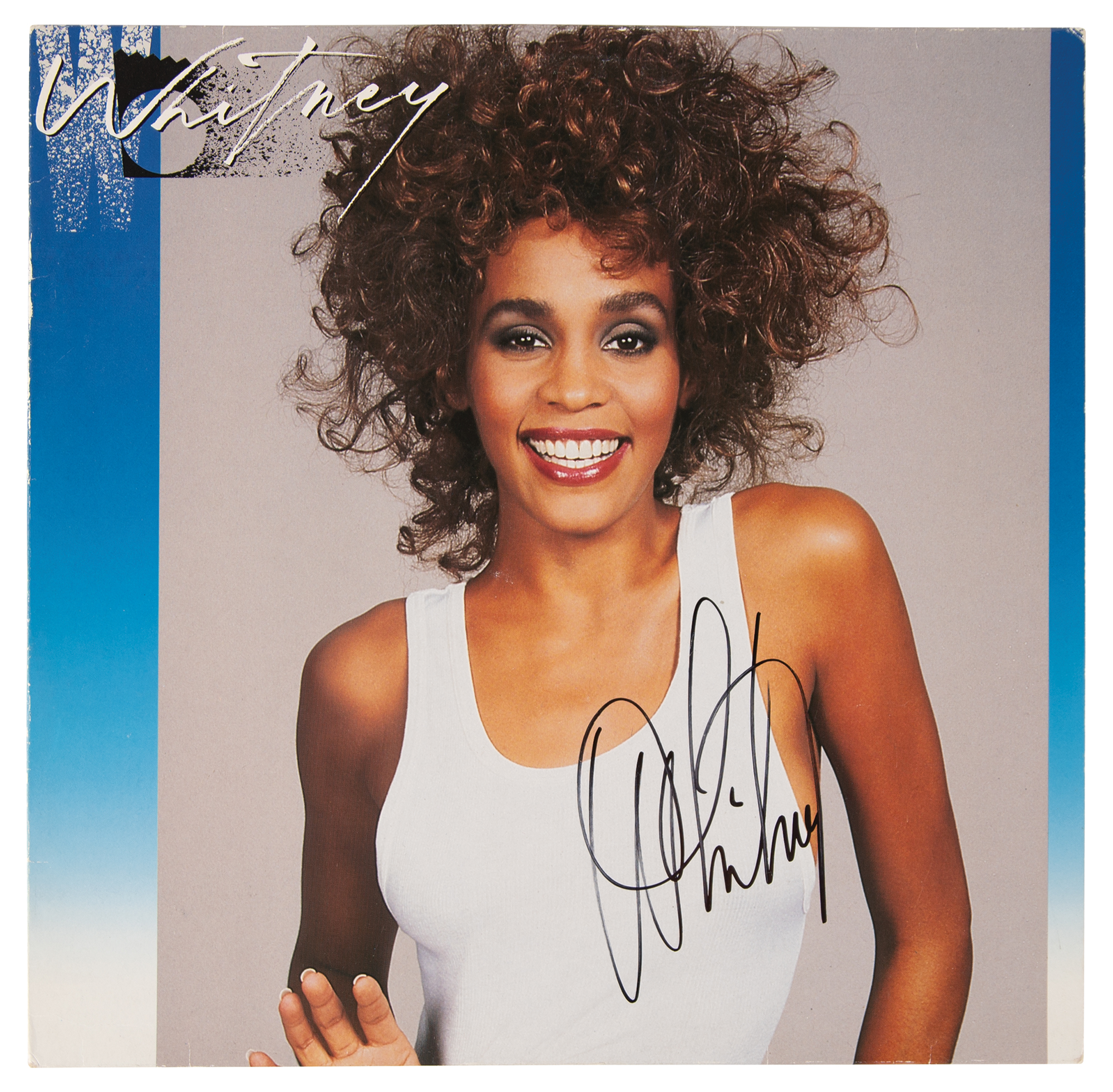 Lot #689 Whitney Houston Signed Album - Whitney - Image 1