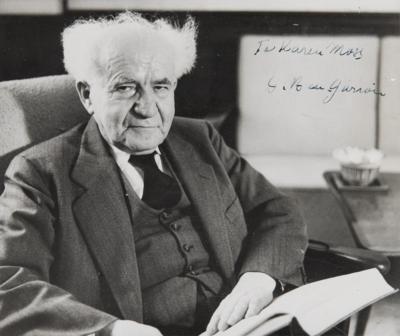 Lot #202 David Ben-Gurion Signed Photograph