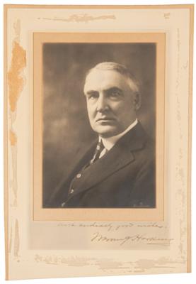 Lot #75 Warren G. Harding Signed Photograph - Image 2