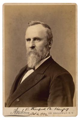 Lot #78 Rutherford B. Hayes Signed Cabinet Photograph - Image 1