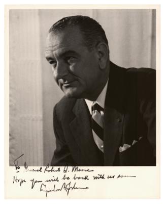 Lot #88 Lyndon B. Johnson Signed Photograph - Image 1