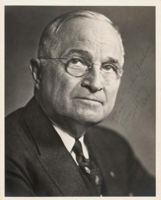 Lot #117 Harry S. Truman Signed Photograph - Image 1