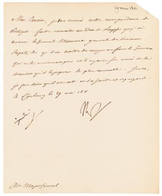 Lot #372 Napoleon Letter Signed to His Chief of