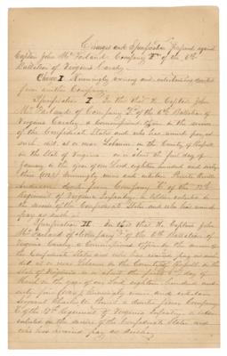 Lot #359 Robert E. Lee War-Dated Endorsement of a Confederate Court Martial - Image 3