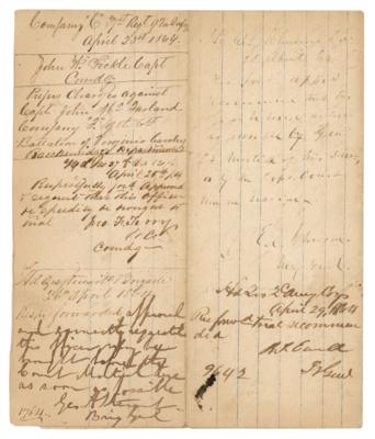 Lot #359 Robert E. Lee War-Dated Endorsement of a Confederate Court Martial - Image 5