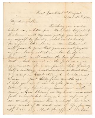 Lot #366 Union Soldier's Letter Before the Start