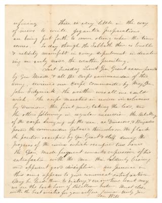 Lot #366 Union Soldier's Letter Before the Start of the Overland Campaign, with Mentions of Grant, Meade, and Sedgwick: "Gigantic preparations are being put forth" - Image 2