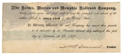 Lot #354 Nathan Bedford Forrest Document Signed