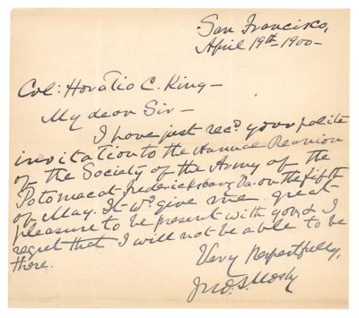 Lot #361 John S. Mosby Autograph Letter Signed on