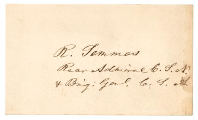 Lot #398 Raphael Semmes Signature - Commander of the CSS Alabama - Image 1