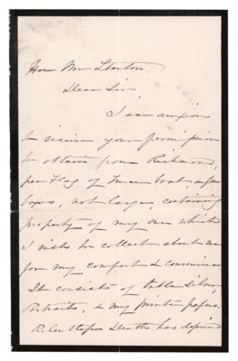 Lot #122 Julia Tyler War-Dated Autograph Letter Signed to Secretary of War Edwin Stanton - Image 1