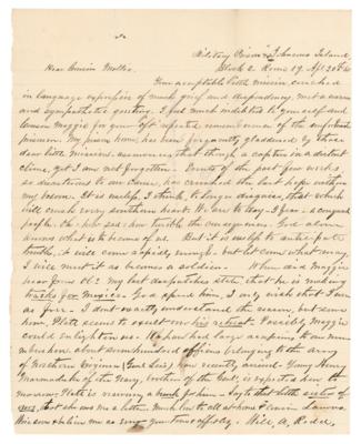 Lot #380 Confederate Prisoner's Letter Written 11