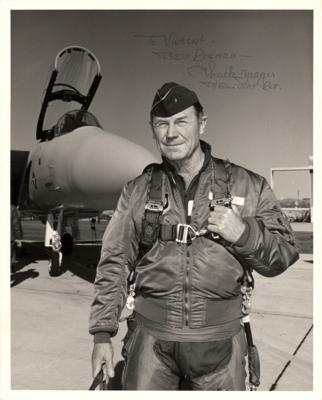 Lot #419 Chuck Yeager Signed Photograph
