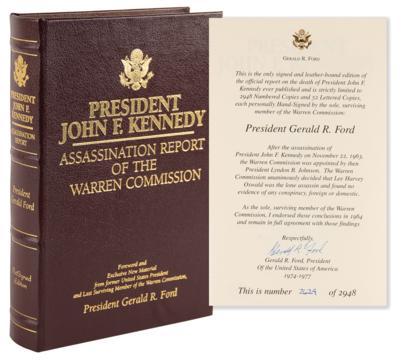 Lot #70 Gerald Ford Signed Limited Edition Book - President John F. Kennedy: Assassination Report of the Warren Commission - Image 1