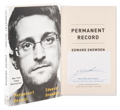 Lot #326 Edward Snowden Signed Book - Permanent