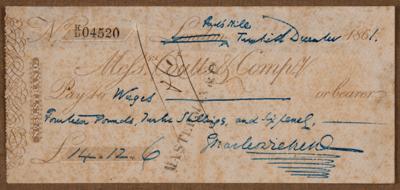Lot #514 Charles Dickens Filled Out and Signed