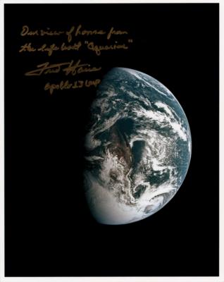 Lot #455 Fred Haise Signed Photograph - Image 1