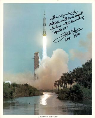 Lot #456 Fred Haise Signed Photograph - "NASA's most successful failure" - Image 1