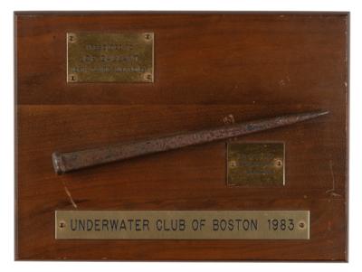 Lot #404 USS New Hampshire Copper Shipwreck Spike - Image 1