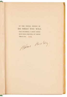 Lot #529 Aldous Huxley Signed Limited Edition Book - Do What You Will - Image 4