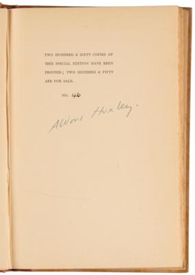 Lot #530 Aldous Huxley Signed Limited Edition Book - Vulgarity in Literature - Image 4