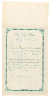 Lot #180 John D. Rockefeller and Henry M. Flagler Signed Standard Oil Trust Stock Certificate - Image 2