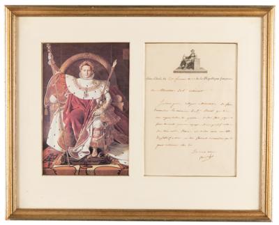 Lot #373 Napoleon Letter Signed to Minister of the