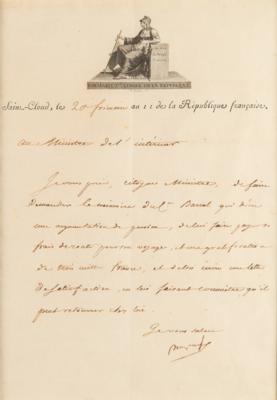 Lot #373 Napoleon Letter Signed to Minister of the Interior - Image 2