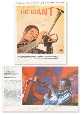 Lot #593 Miles Davis and Dizzy Gillespie Multi-Signed Book - The Illustrated Encyclopedia of Jazz - Image 1