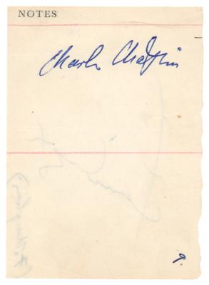 Lot #766 Charlie Chaplin Signature