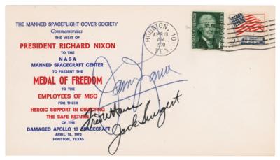 Lot #433 Apollo 13 Signed 'Medal of Freedom' Cover