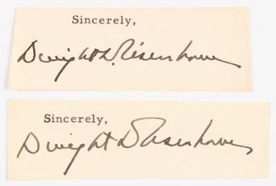 Lot #68 Dwight D. Eisenhower (2) Signatures - Image 1