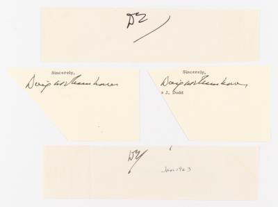 Lot #69 Dwight D. Eisenhower (4) Signatures - Image 1