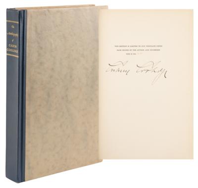 Lot #63 Calvin Coolidge Signed Limited Edition Book - The Autobiography of Calvin Coolidge - Image 1