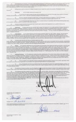 Lot #690 Michael Jackson Document Signed - 30th Anniversary Celebration Contract for Singer Tamia - Image 1