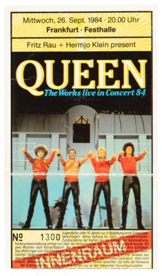 Lot #559 Queen Signed Large-Format Ticket Stub (Festhalle Frankfurt, September 26, 1984) - Image 2