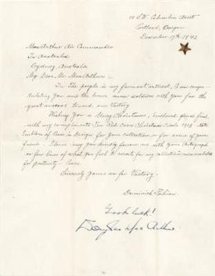 Lot #387 Douglas MacArthur War-Dated Signature - Image 1