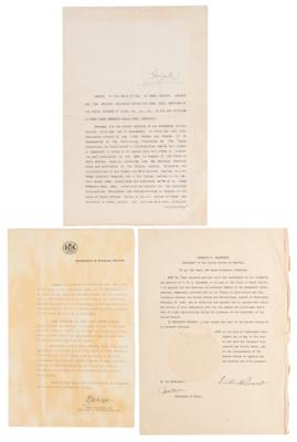 Lot #348 World Leaders (3) Signed Documents: