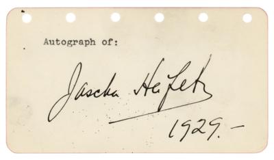 Lot #572 Jascha Heifetz Signature