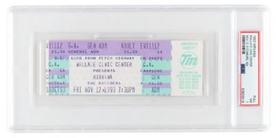 Lot #659 Nirvana 1993 Wallace Civic Center (Fitchburg) Concert Ticket - PSA NM 7 - Image 1