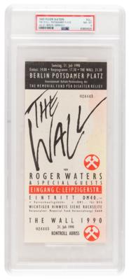 Lot #666 Pink Floyd: Roger Waters 1990 'The Wall' Berlin Concert Ticket - PSA NM-MT 8 - Image 1